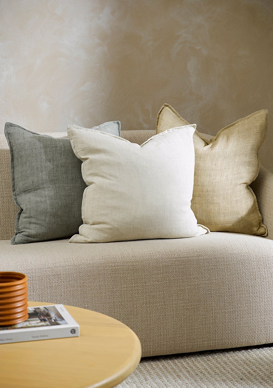 Cushion - Cassia With Feather Inner - Putty