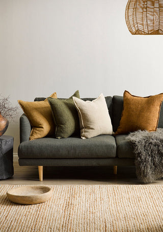 Cushion Flaxmill with Feather Inner - Pecan