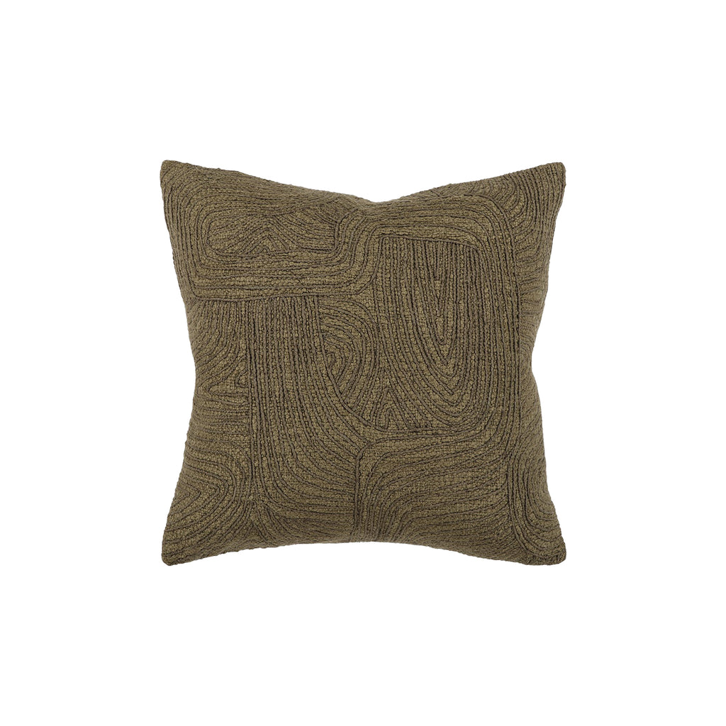 Cushion Matteo with Feather Inner in Moss