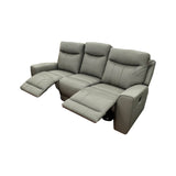 Denburn 3 Seater RR Manual Recliner Sofa - Urban Sofa - Cat 10 Sassari Grey Full Grain Leather