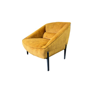 Elon Occasional Chair in Gold Velvet - Retro 70's