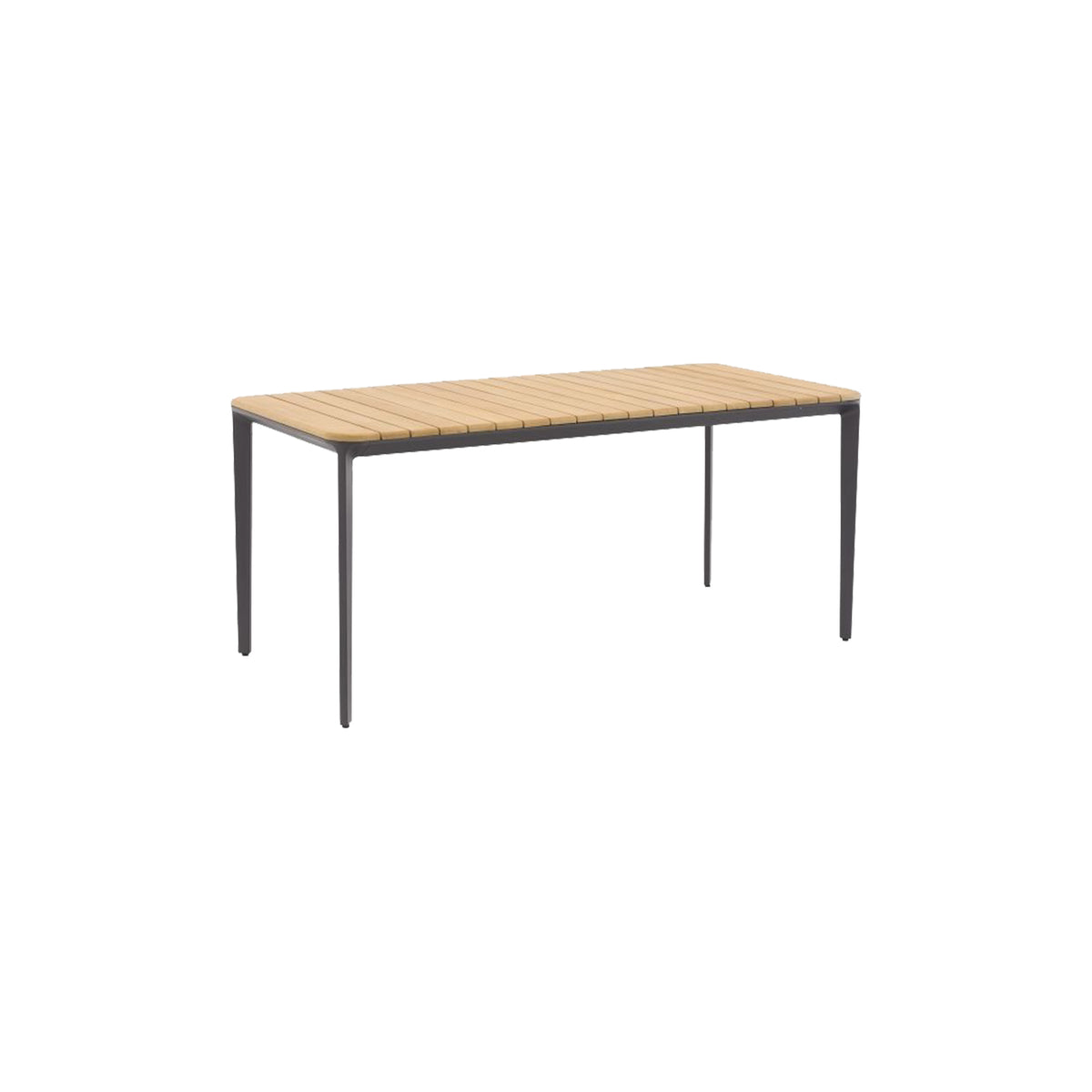Faro Outdoor Table 180 with Teak Top - Charcoal | FURNISH