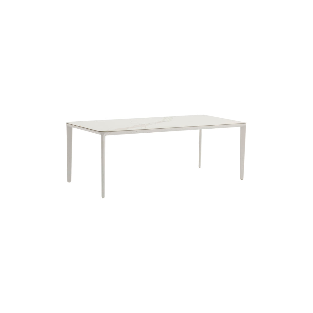 Faro White Outdoor Table with Ceramic scratch-proof top