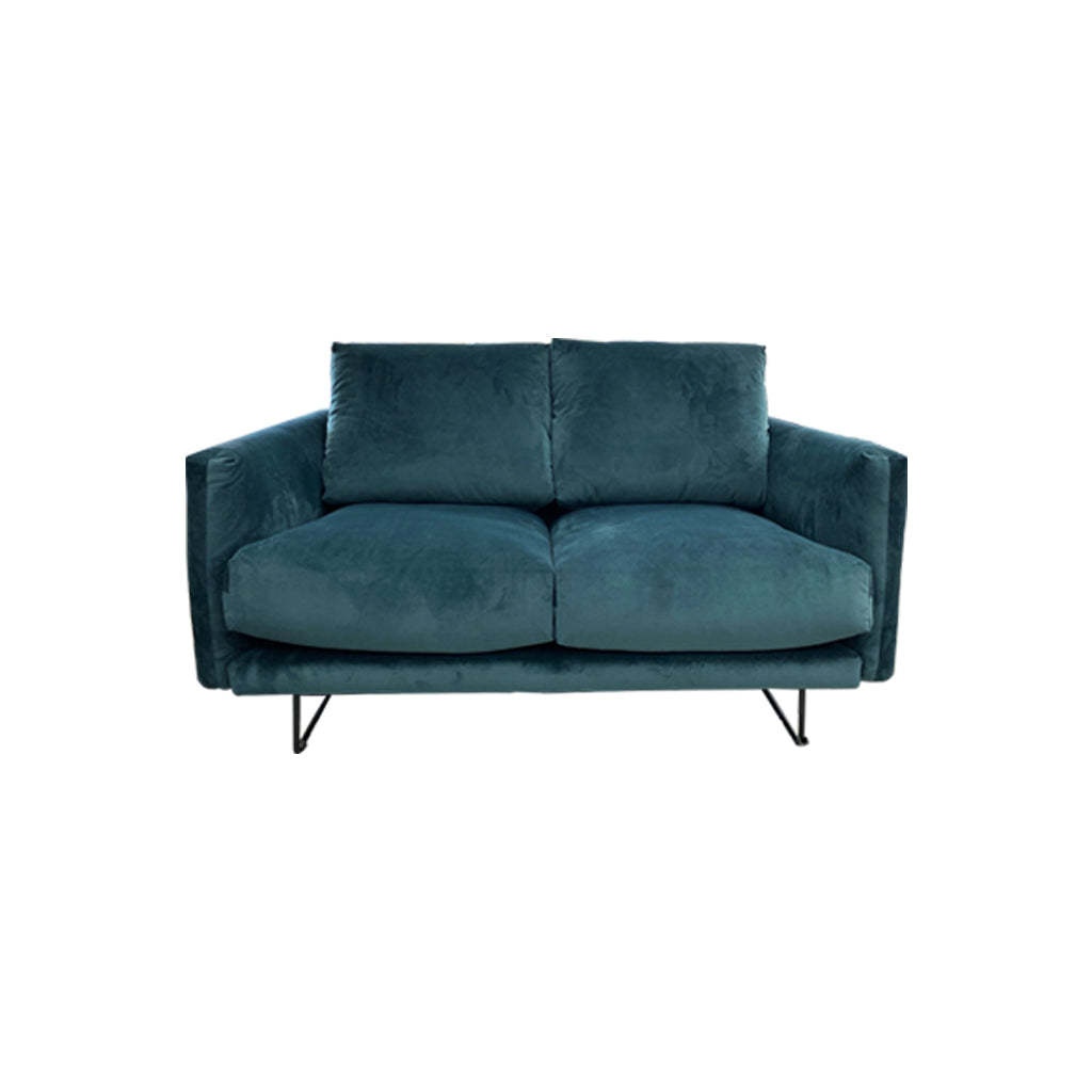 Gatsby 3+2 - Urban Sofa Sea Green Velvet Fabric - Black Metal Legs