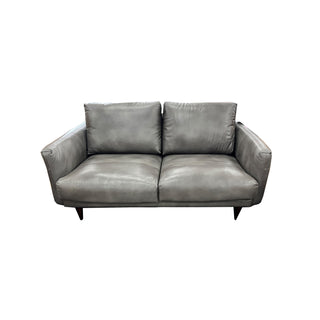 Gatsby 2.5 Seater - Cat 15 Madison Warm Dark Grey Leather - Timber Legs