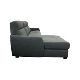 Genoa 3Re - Electric Recliner with Chaise - Charcoal Linen Fabric