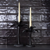 Florida Palm Tree Candleholder - 23cm - Black