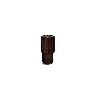 Hawkins Fluted Brown Glass Vase