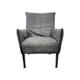 Hugo Steel Chair - NZ Made - Eastwood Slate Fabric