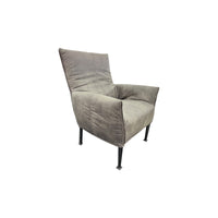 Hugo Steel Chair - NZ Made - Eastwood Dove Fabric