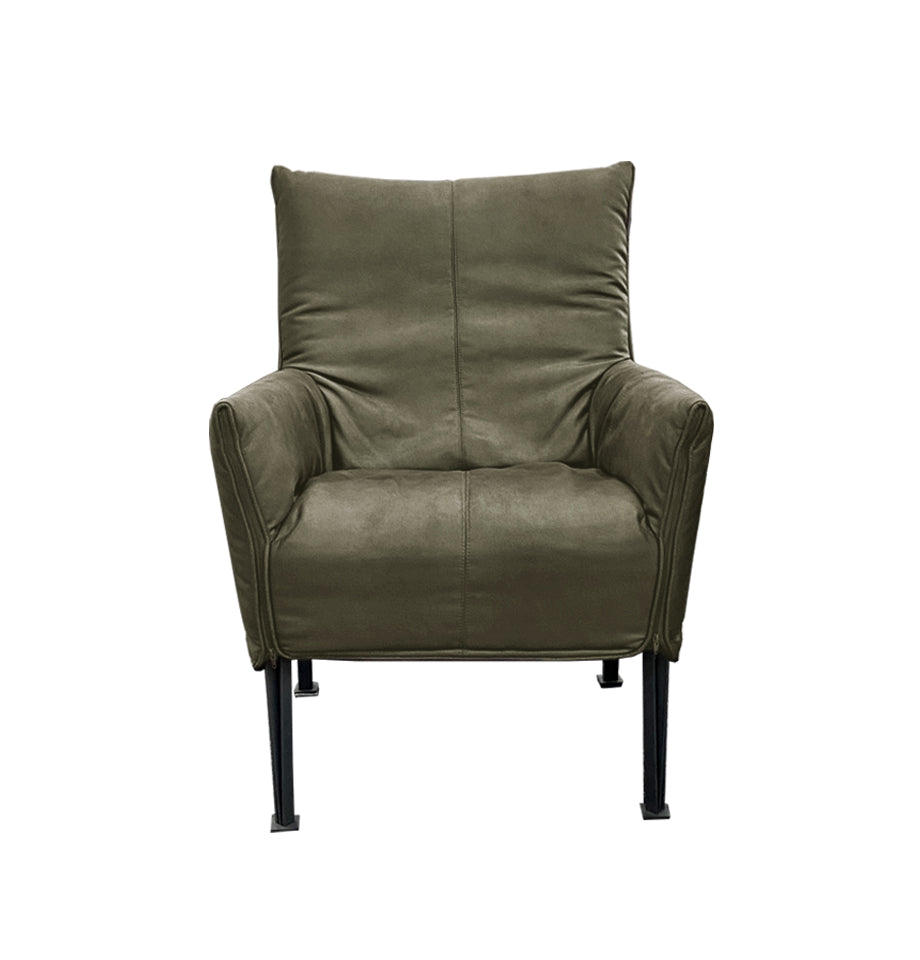 Hugo Steel Chair - NZ Made - Eastwood Brunswick Fabric