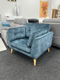 Liberty Lounge Chair - Urban Sofa - Indigo Velvet Fabric