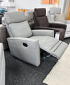 Nice Manual Rocker/Recliner Chair  - Urban Sofa - Cat 10 Leather/Split Sassari Grey