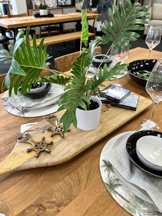 Potted Xanadu Philodendron Plant Faux