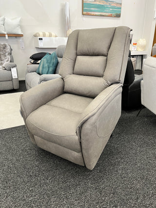 Rialto 2-stage Elec Lift & Recline Chair - Urban Sofa - Steam Brown Fabric - NEW MODEL