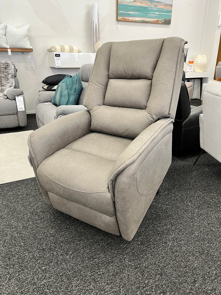 Rialto 2-stage Elec Lift & Recline Chair - Urban Sofa - Steam Brown Fabric - NEW MODEL