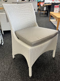 Kasper Outdoor Armless Dining Chair - Whitewash Loom Rehau German Wicker
