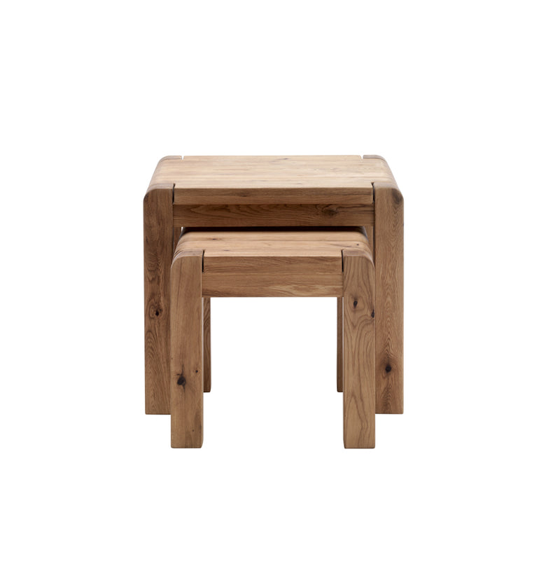 Imola Nest Of 2 Tables - Solid Oak Oiled