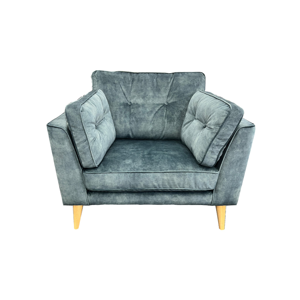 Liberty Lounge Chair - Urban Sofa - Indigo Velvet Fabric