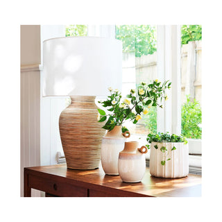 Lisbon Vase White Ceramic and Clay