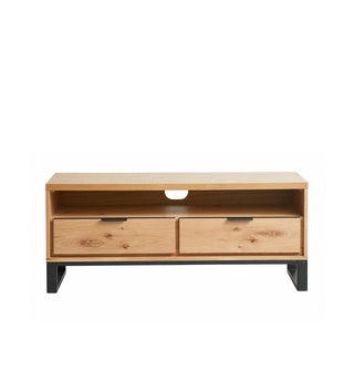 Livorno TV Unit Small - Natural Brushed Oak/Oak Veneer