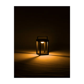 Lux Outdoor LED Lamp with Solar charging in Black powder coated aluminium