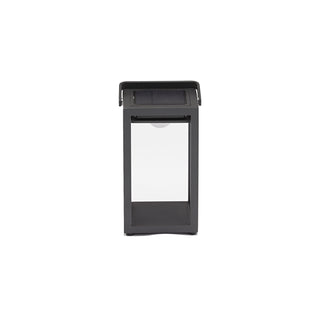 Lux Outdoor LED Lamp with Solar charging in Black powder coated aluminium