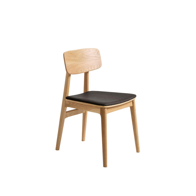 Madras Dining Chair Black - Solid Oak Frame lacquered
