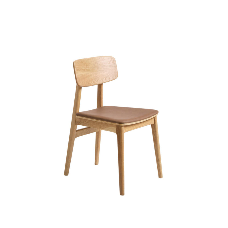 Madras Dining Chair Tan - Solid Oak Frame Lacquered