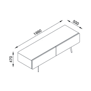 Manly Freestanding Entertainment Unit 1660 - High Gloss White