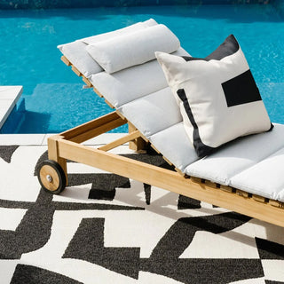 Cushion Meelan Black Outdoor/ Indoor cushion