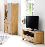 Modena TV Hi-Fi Assembled - Oak - Living Room Furniture - Furnish
