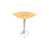 Moorea Bar Leaner Heavy Stainless Steel Base with Powder Coated Aluminium Frame and Teak Table Top