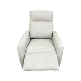 Napoli Swivel Recliner Chair - Light Grey Full Cat 16 Grain Leather