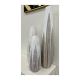 Natavia Polyresin Vase - White Distress - 90cm