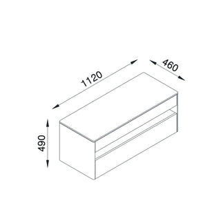 Newtown Entertainment Unit 1120 High Gloss White