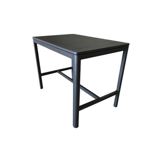 Pebble Charcoal Quality Powder Coated Aluminium Outdoor Bar Table - All Weather