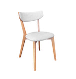 Pisa Dining Chair - Light Grey Fabric
