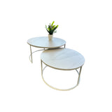 Pop Outdoor Round Coffee Table Set of 2