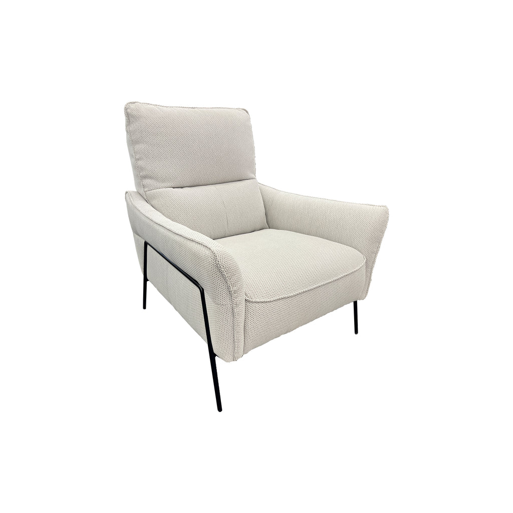 Sandy Occasional Chair with metal legs in Urban Sofa Misty Grey