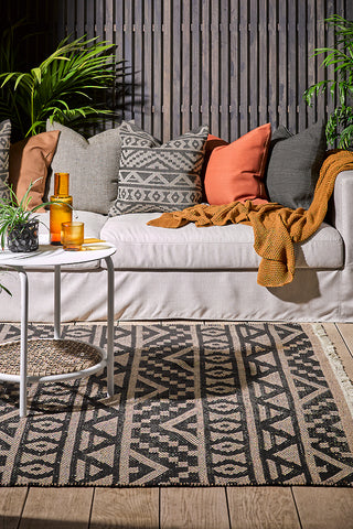 Indoor/Outdoor Rug - Sifiso (Polypropylene) - Black/Taupe - 160x230cm