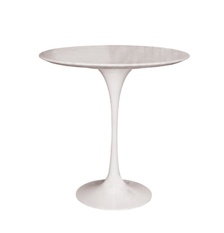 Tulip Side Table - White Base - Marble Top