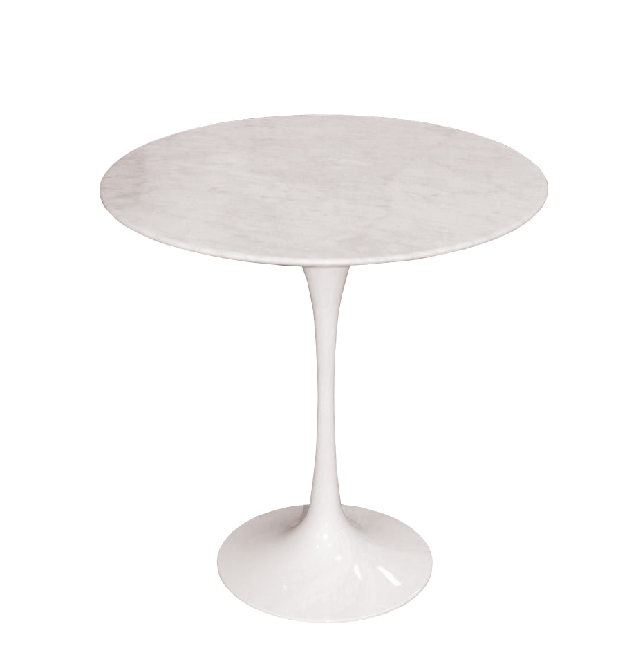 Tulip Side Table - White Base - Marble Top