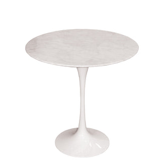 Tulip Side Table - White Base - Marble Top
