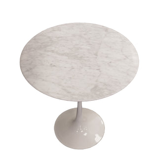 Tulip Side Table - White Base - Marble Top