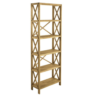 X-Shelf Unit w/6 Shelves - Oak Natural Oil