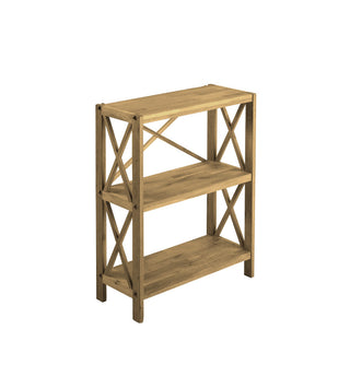 X-Shelf Unit w/3 Shelves - Oak Natural Oil