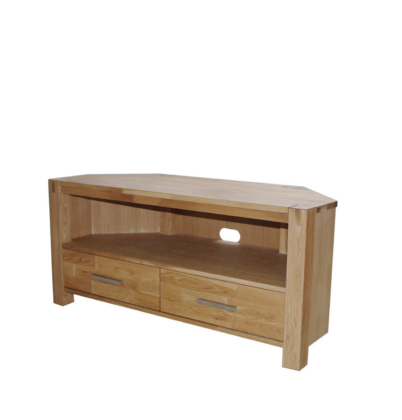 Modena Oak Corner Entertainment Unit - Living Room Furniture - Furnish