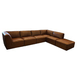 Arletta Brown Leather Corner Lounge Suite