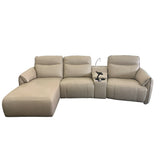 Bergamo 4pce leather sofa in taupe
